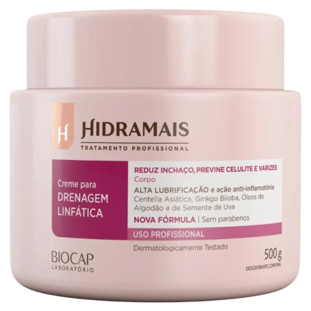 Creme de Drenagem Linfática Alta Lubrificação 500g Hidramais