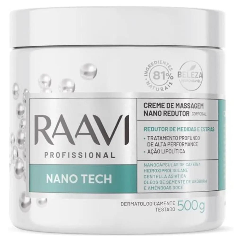 Creme de Massagem Nano Tech Redutor 500g Raavi