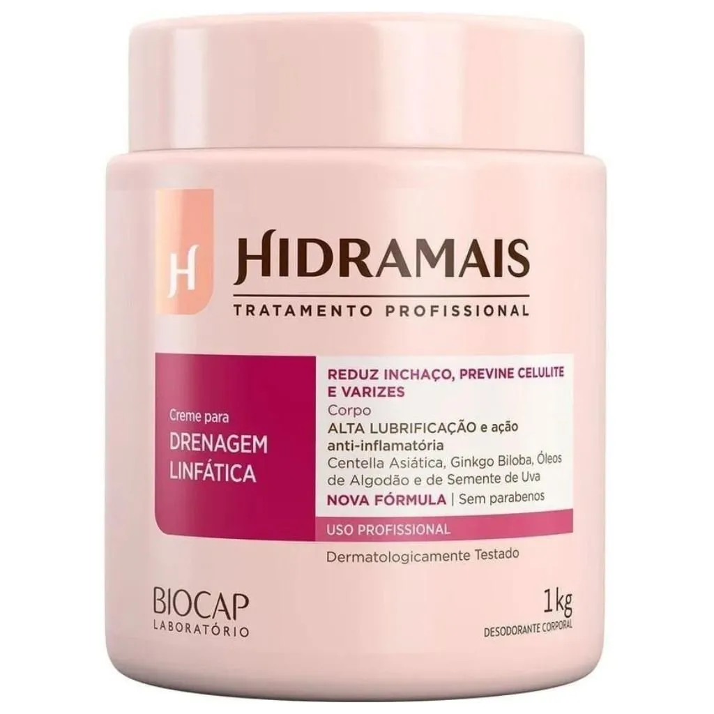 Creme para Drenagem Linfática Alta Lubrificação 1kg Hidramais