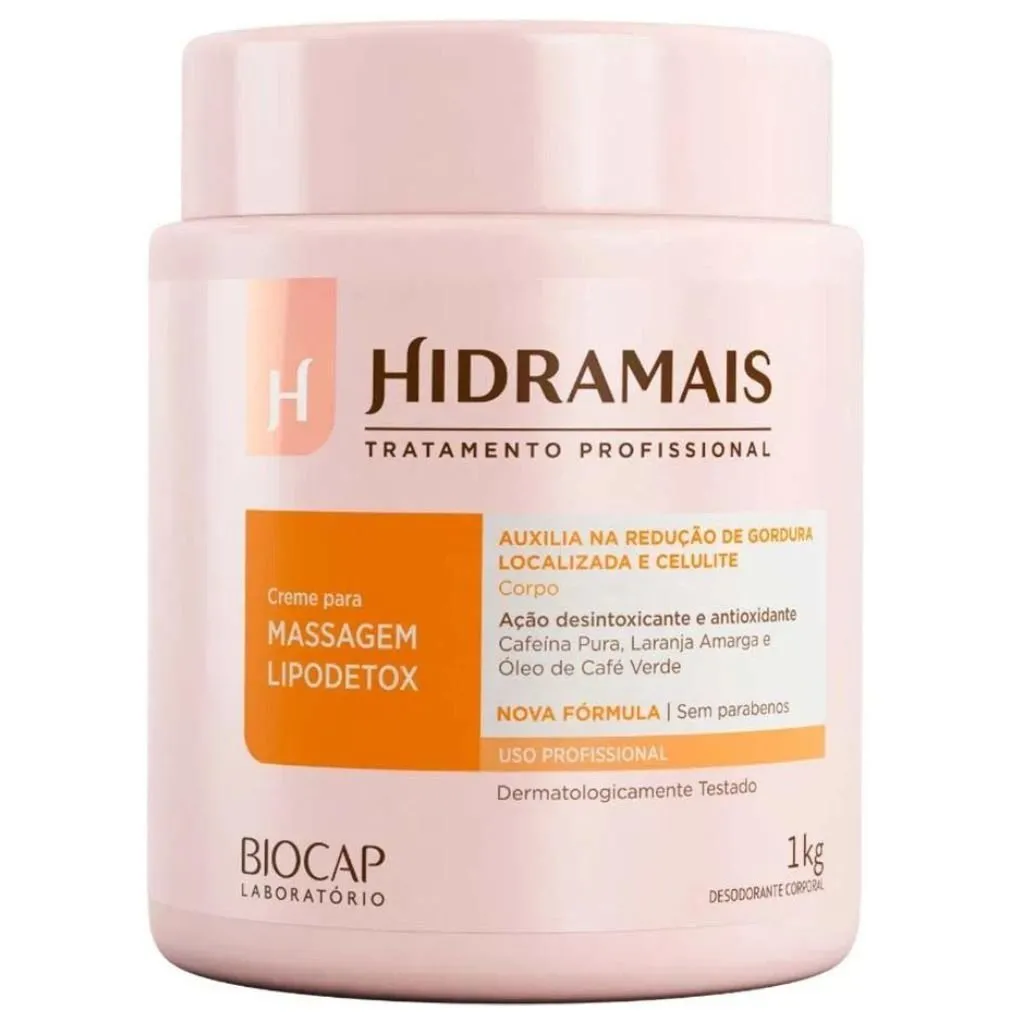 Creme para Massagem Lipodetox Cafeína Pura Hidramais 1kg