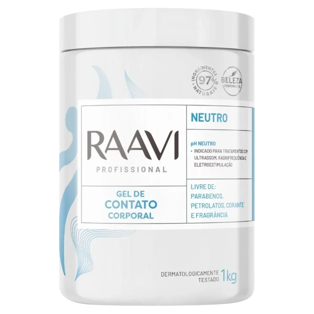 Gel de Contato Corporal Neutro 1kg Raavi
