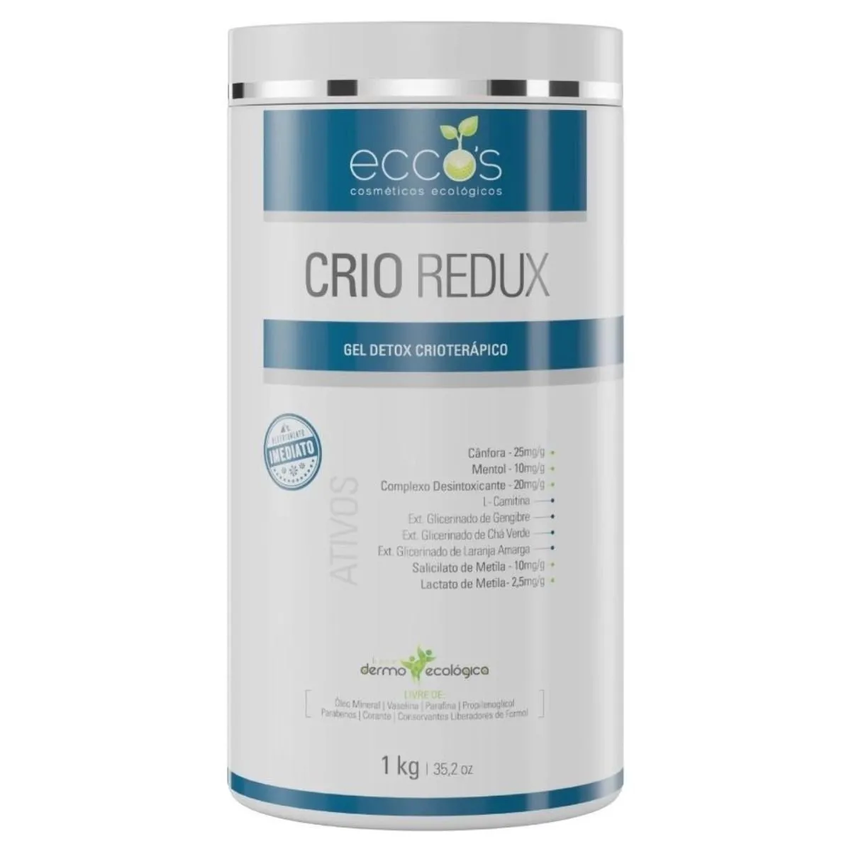 Gel Detox Crioterápico Redutor de Medidas Crio Redux 1kg Eccos