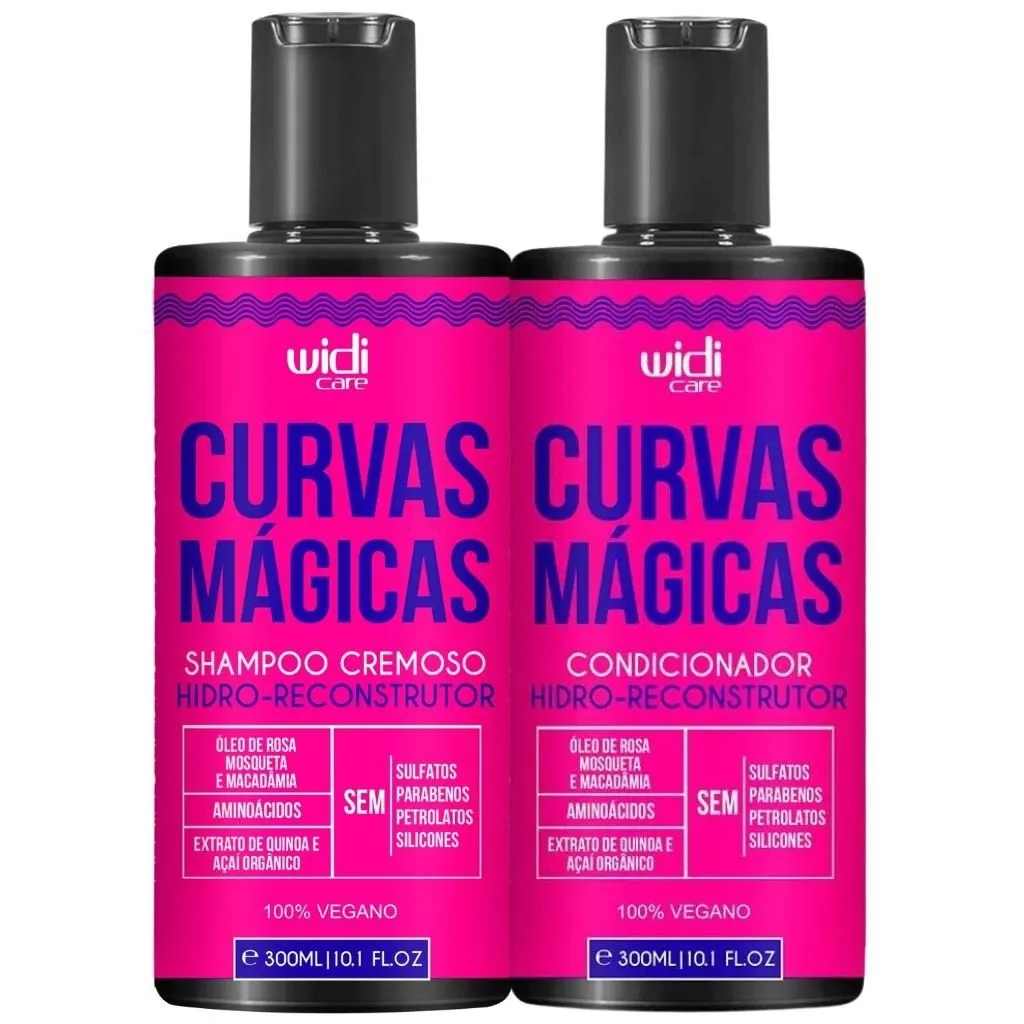 Kit Curvas Mágicas Shampoo e Condicionador Widi Care