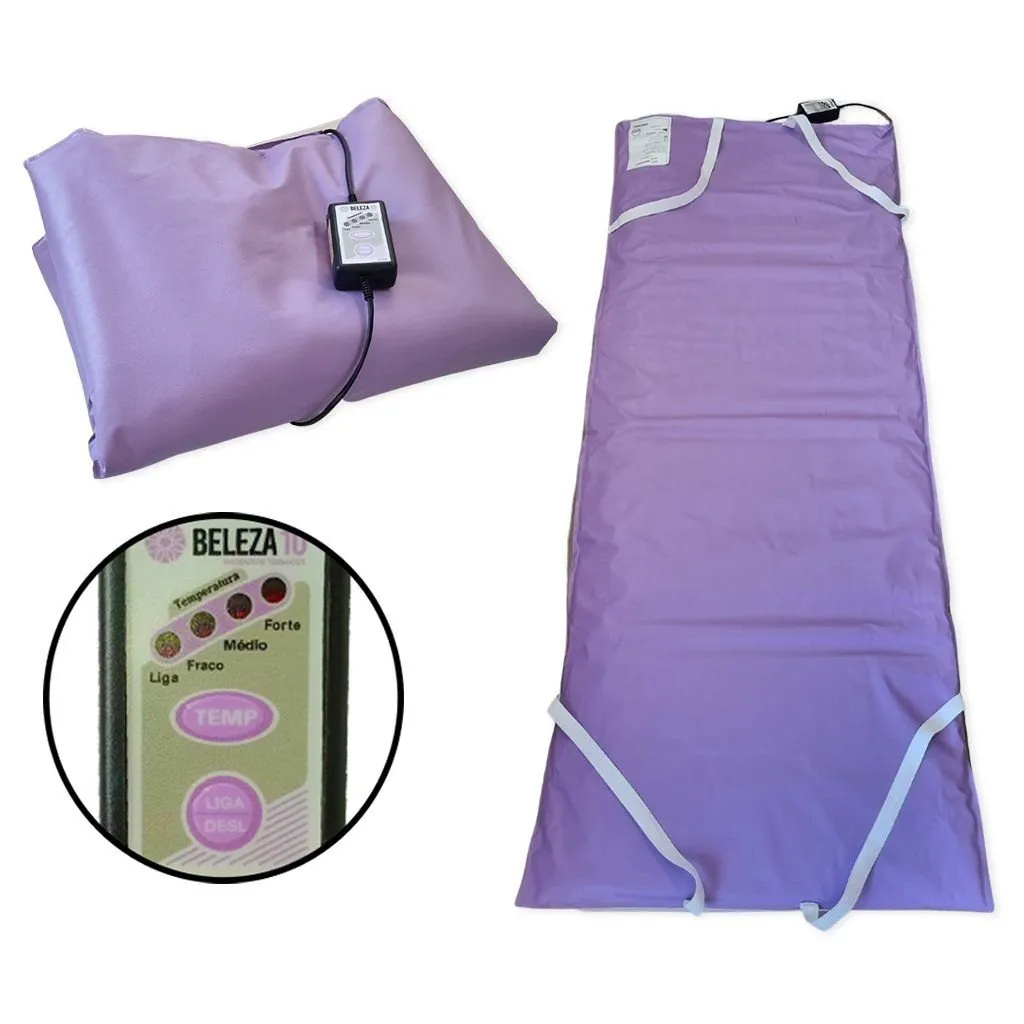 Lençol Térmico Lilás Beleza10 Bivolt Para Maca 1,70x0,70cm – 4 Temperaturas