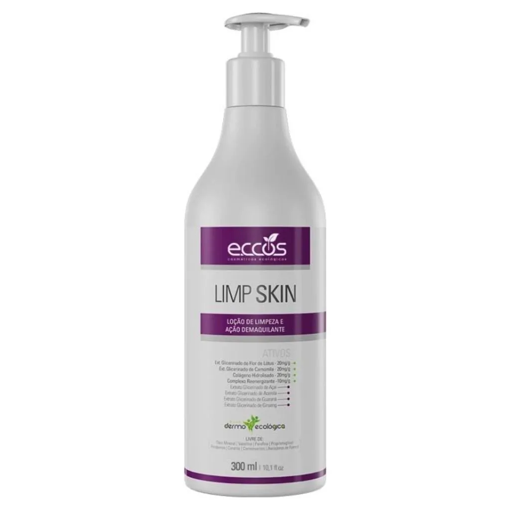 Loção de Limpeza Demaquilante Limp Skin 300ml Eccos