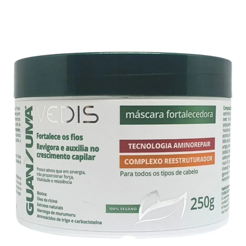Máscara Capilar Fortalecedora Guanxuma 250g Vedis