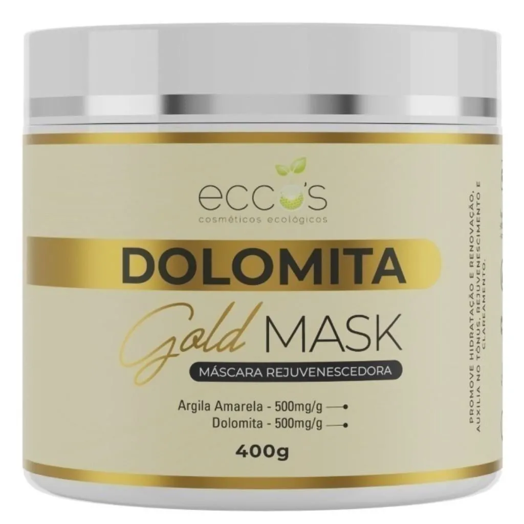 Máscara Dolomita Gold Mask 400g Eccos Cosméticos