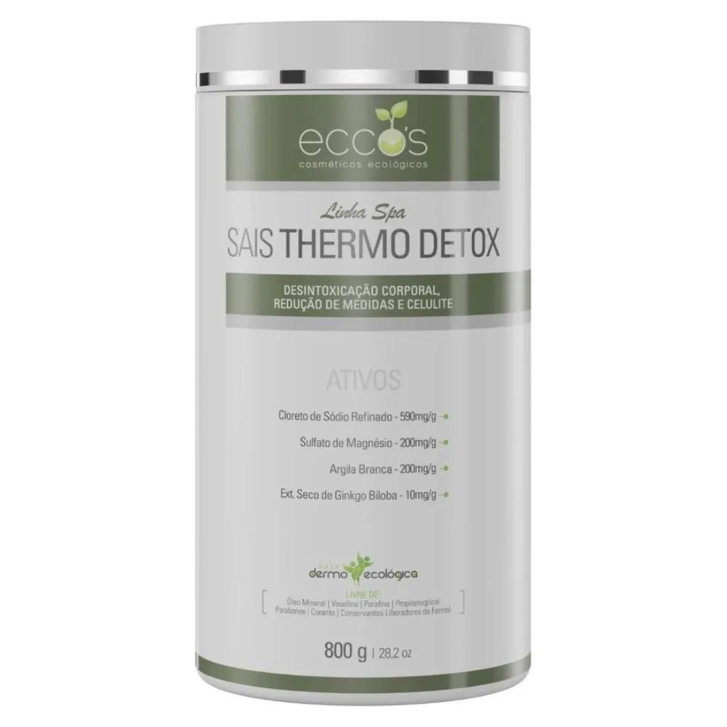 Sais Thermo Detox Auxilia na Eliminação de líquidos retidos e Ação Drenante 800g Eccos