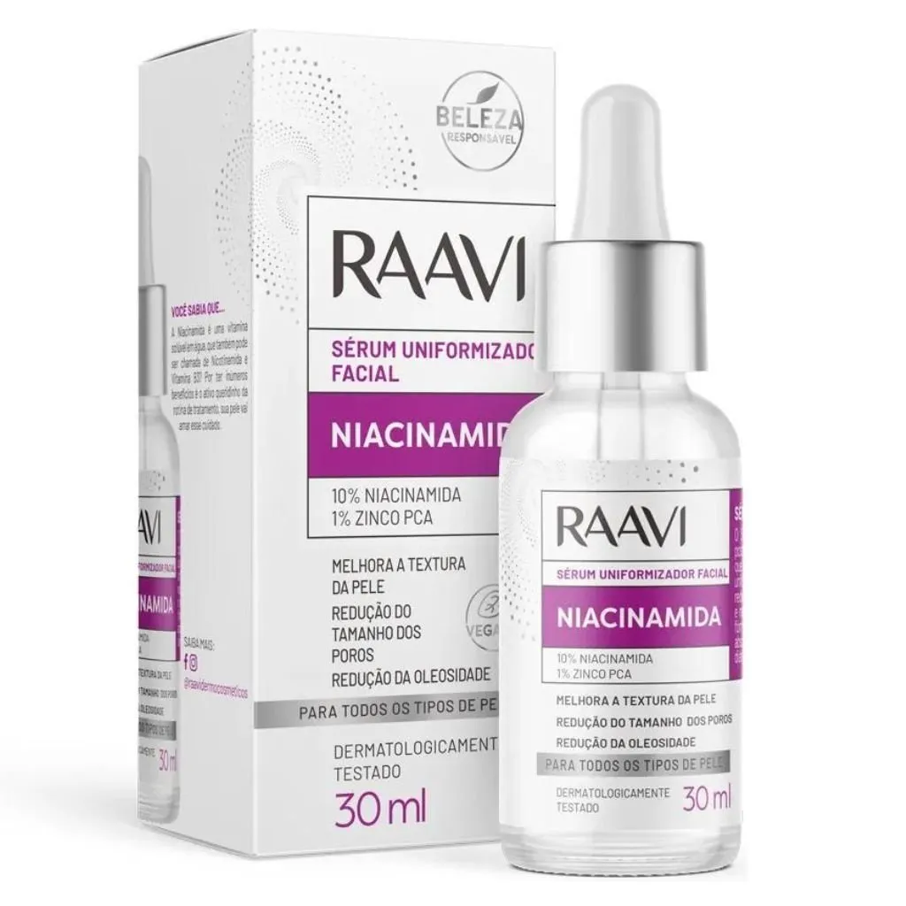 Sérum Uniformizador Facial Niacinamida 30ml Raavi