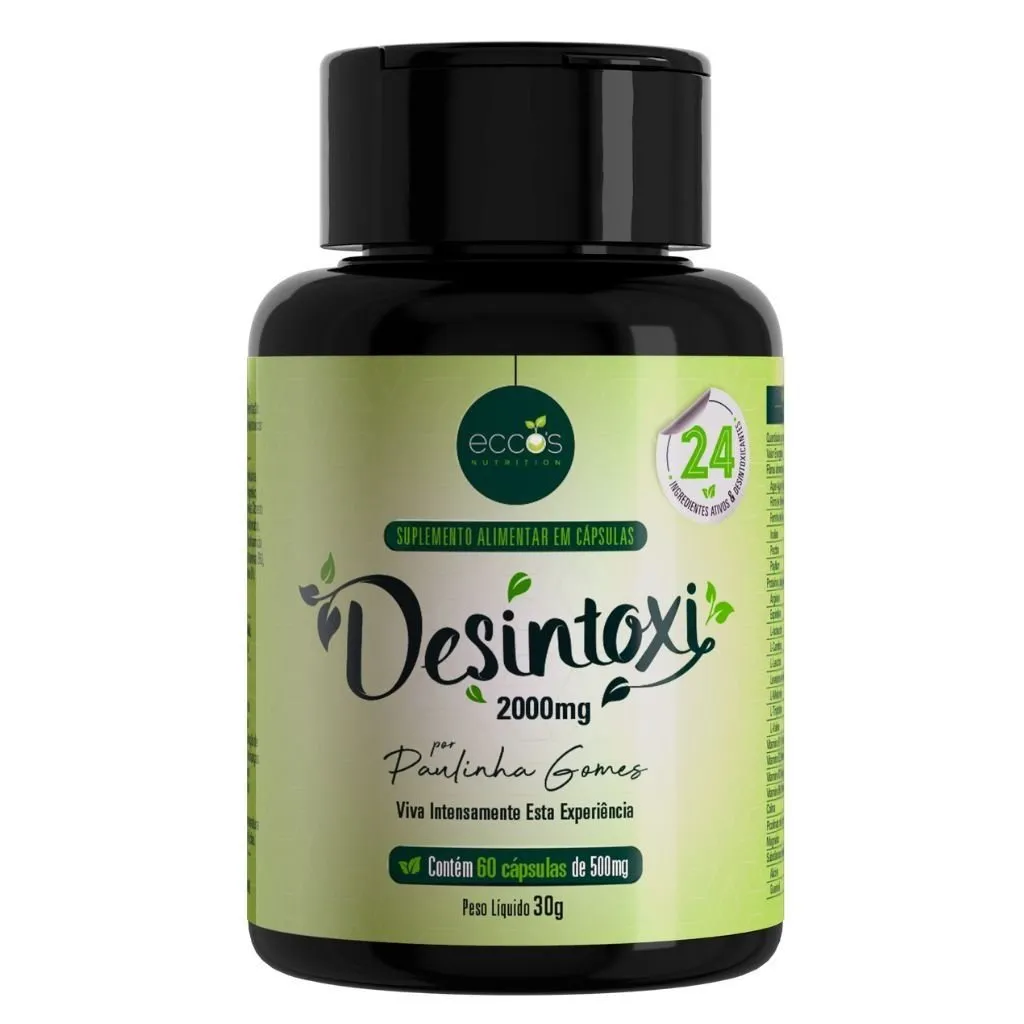 Suplemento Alimentar Desintoxi Cápsulas 500mg 60 Cápsulas Eccos