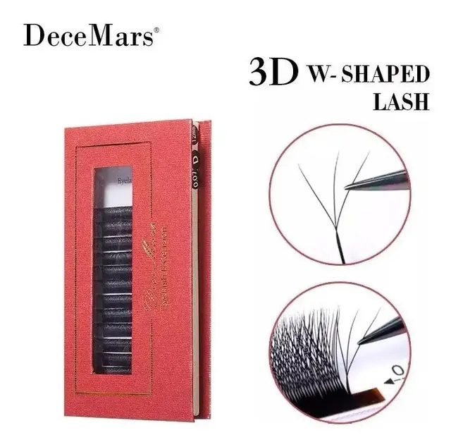 Cílios Decemars 3D Fios W Shaped Volume Egipcio Mix 8-14mm