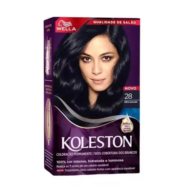 Tinta Koleston Coloração Kit Prático Cor Preto Azulado