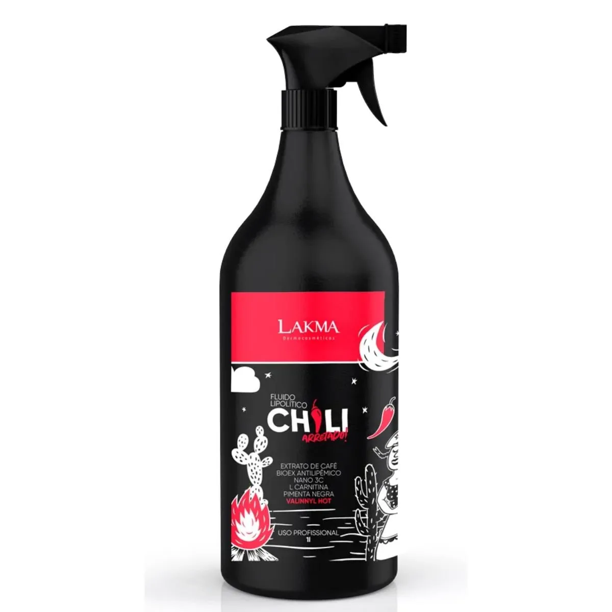 Fluído Chili Lipolítico Pimenta Negra 1kg Lakma