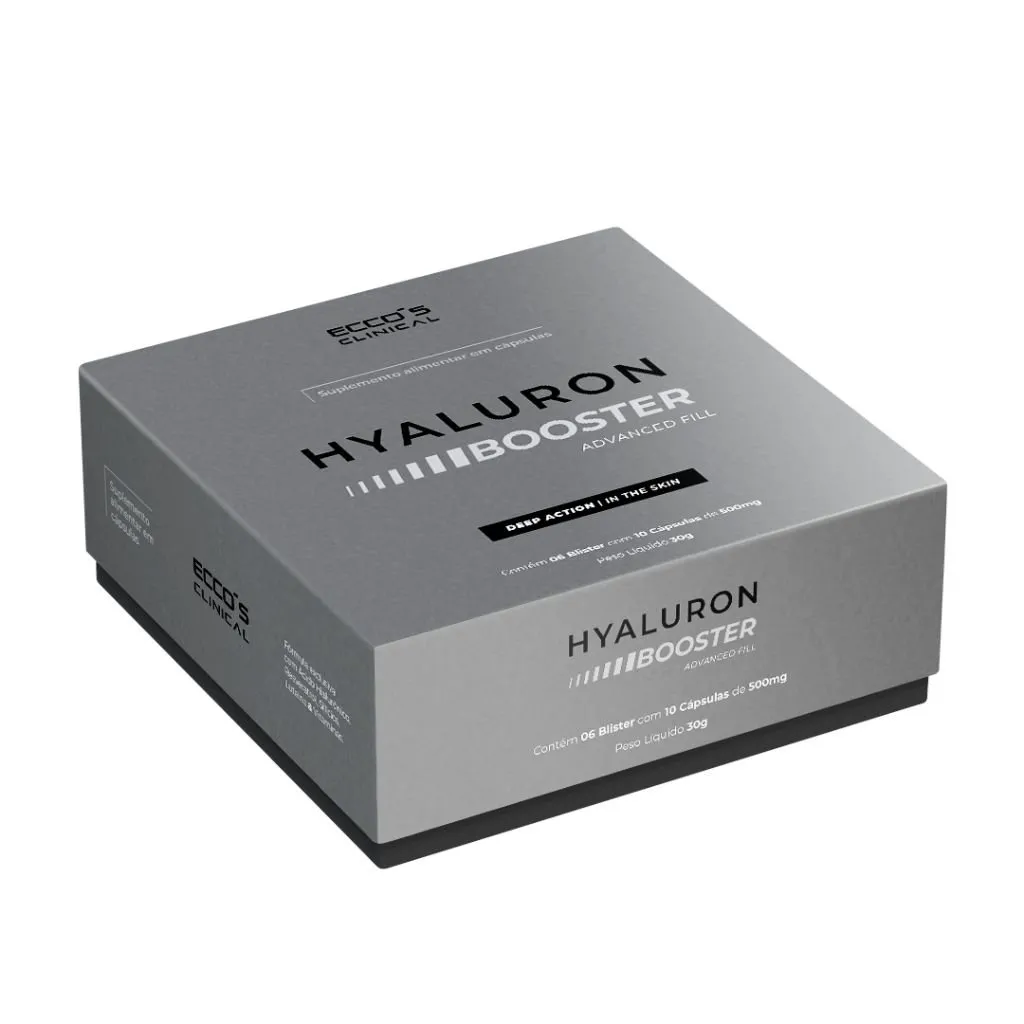 Hyaluron Booster Suplemento Alimentar Anti-idade 60 Cápsulas Eccos