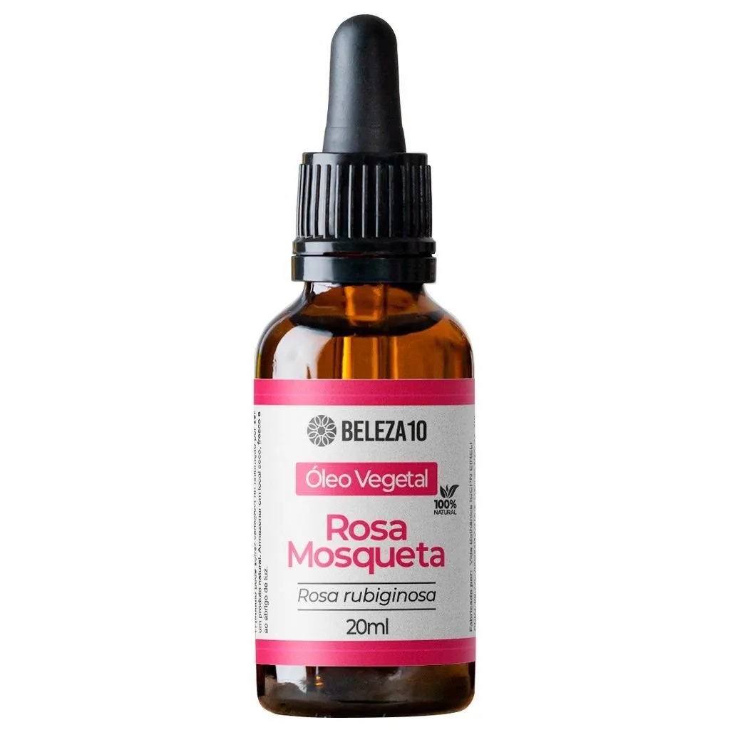 Óleo Vegetal Rosa Mosqueta 100% Puro 20ml Beleza10
