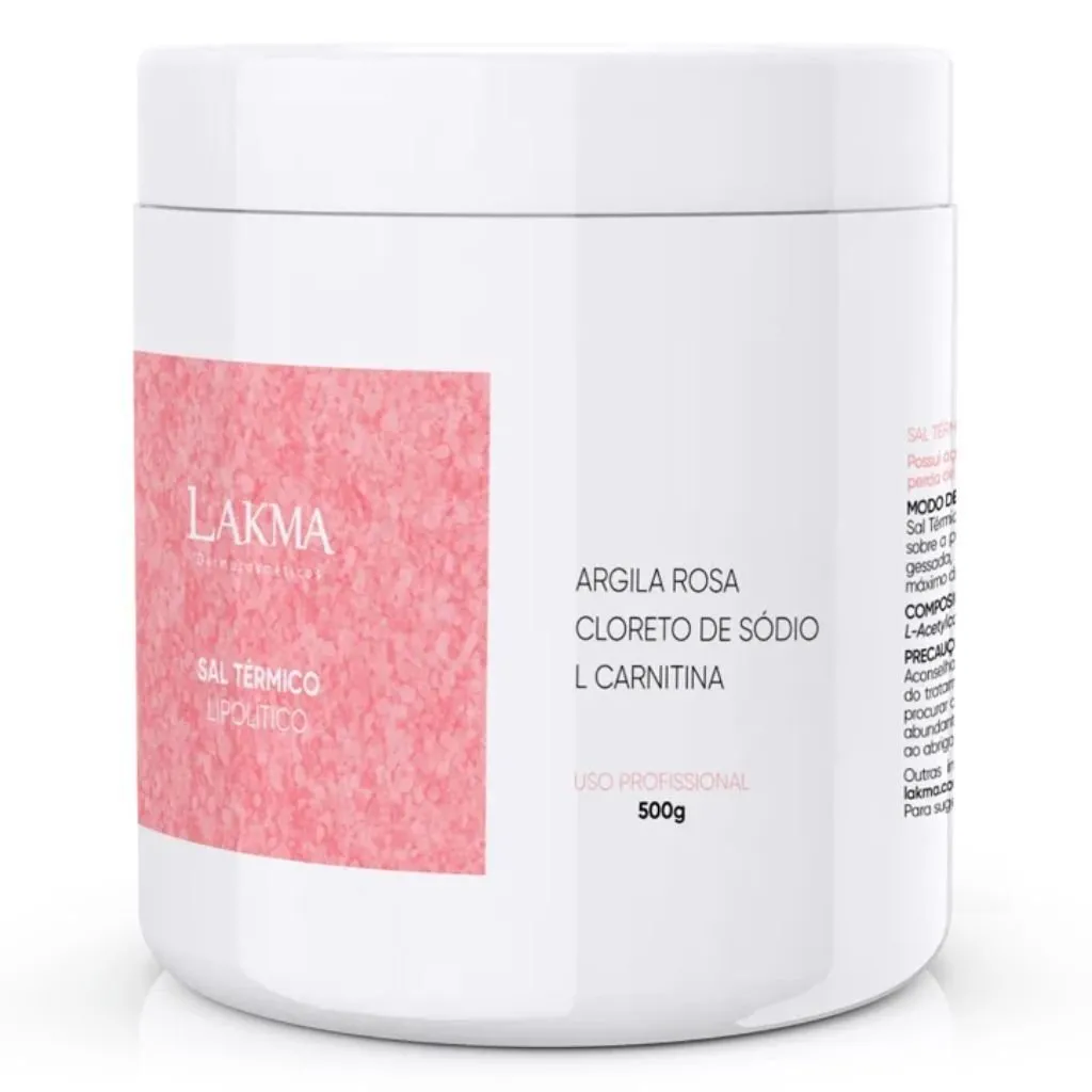 Sal Térmico Lipolítico para Estética 500g Lakma - Auxilia na Redução de Medidas e Celulite