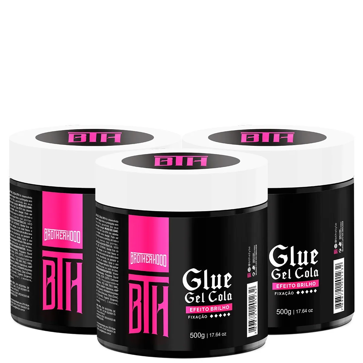 Kit 03 Gel Cola Incolor Glue BTH 500g