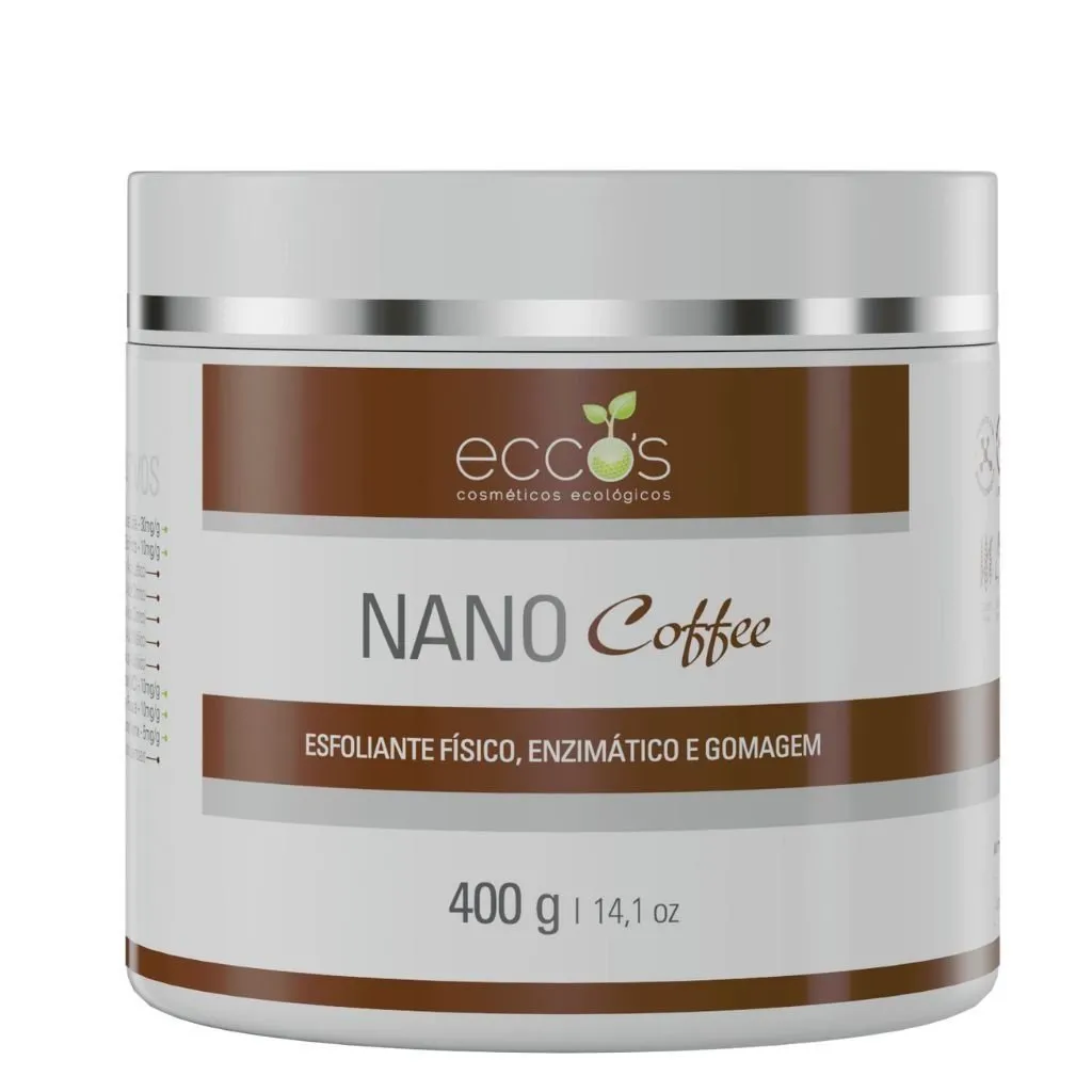 Creme Esfoliante Nano Coffe Enzimático e Gomagem Eccos 400g