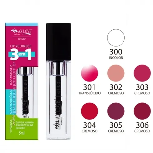 Lip Volumoso 3 em 1 Cor: 301 Max Love