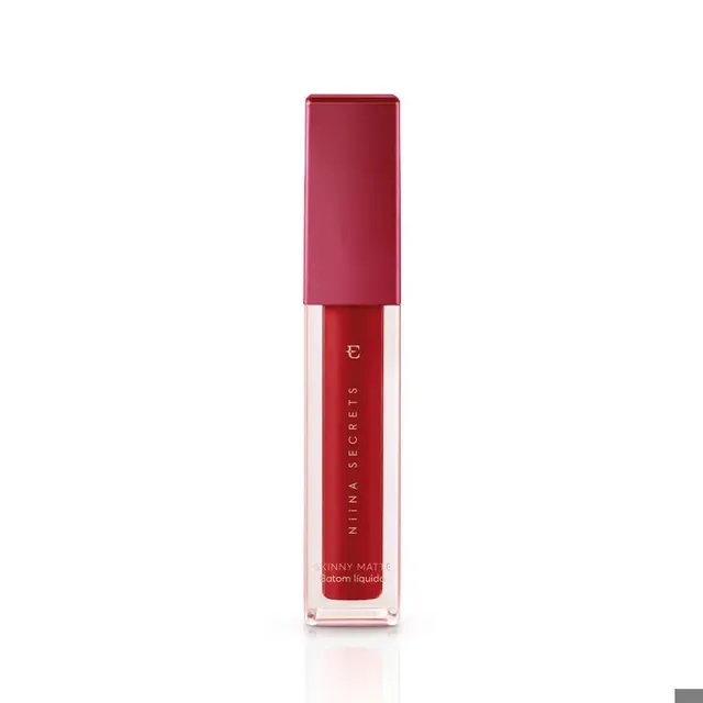 Batom Líquido Vermelho Hibisco Niina Secrets Skinny Matte 5ml