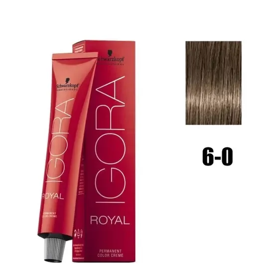 Coloração 6-0 Schwarzkopf Igora Royal 60ml Louro Esc. Nat. Extra