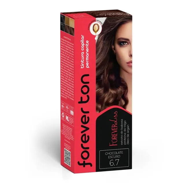 Tinta De Cabelo Chocolate Escuro 6.7 Forever Ton