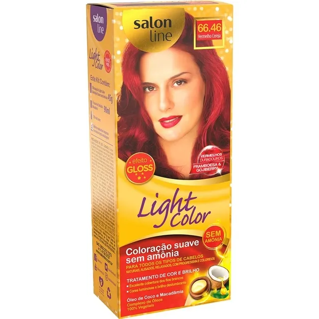 Tintura Salon Line Light Color Cor:66.46 Vermelho Cereja