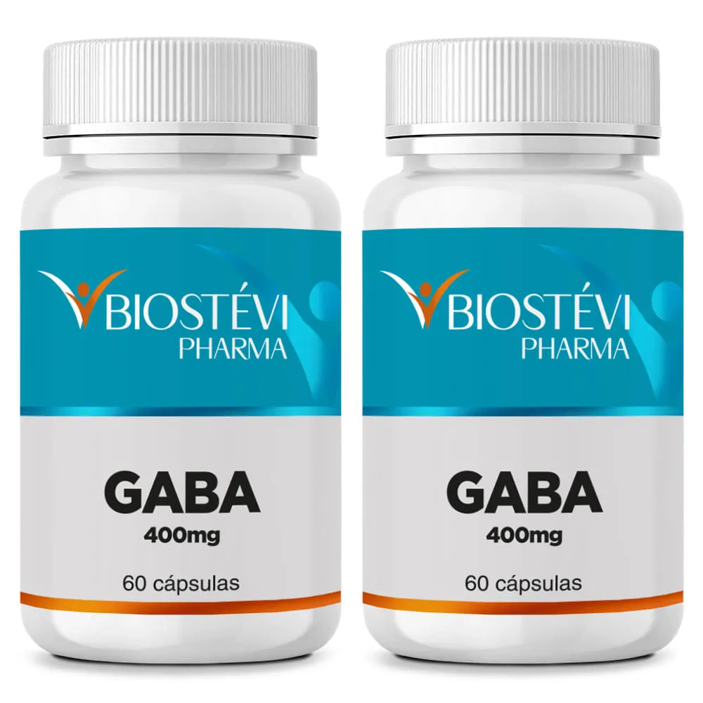 Kit 2 Potes Gaba 400mg 60 Cápsulas