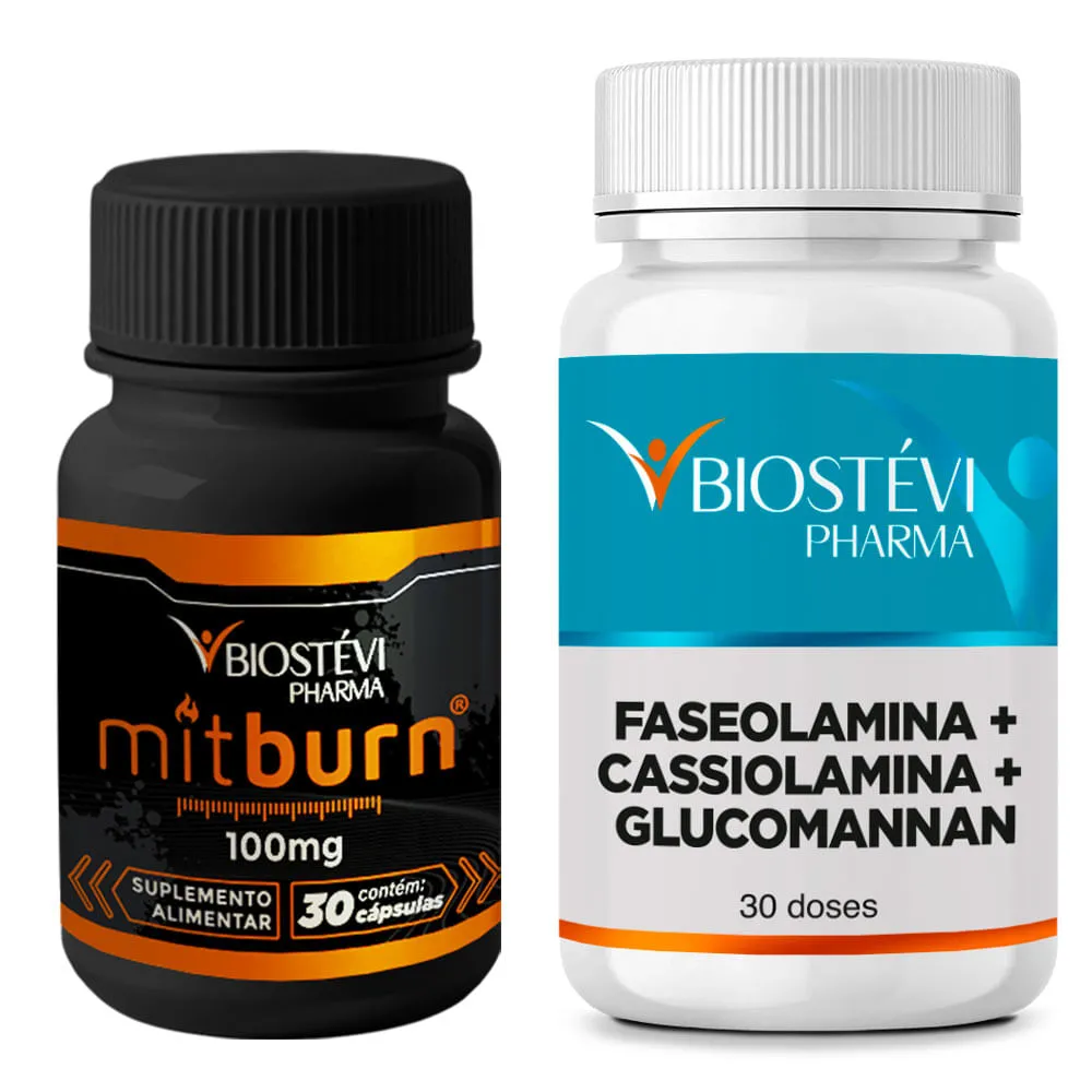 Kit Mitburn + Faseolamina + Cassiolamina + Glucomannan - Bioblock