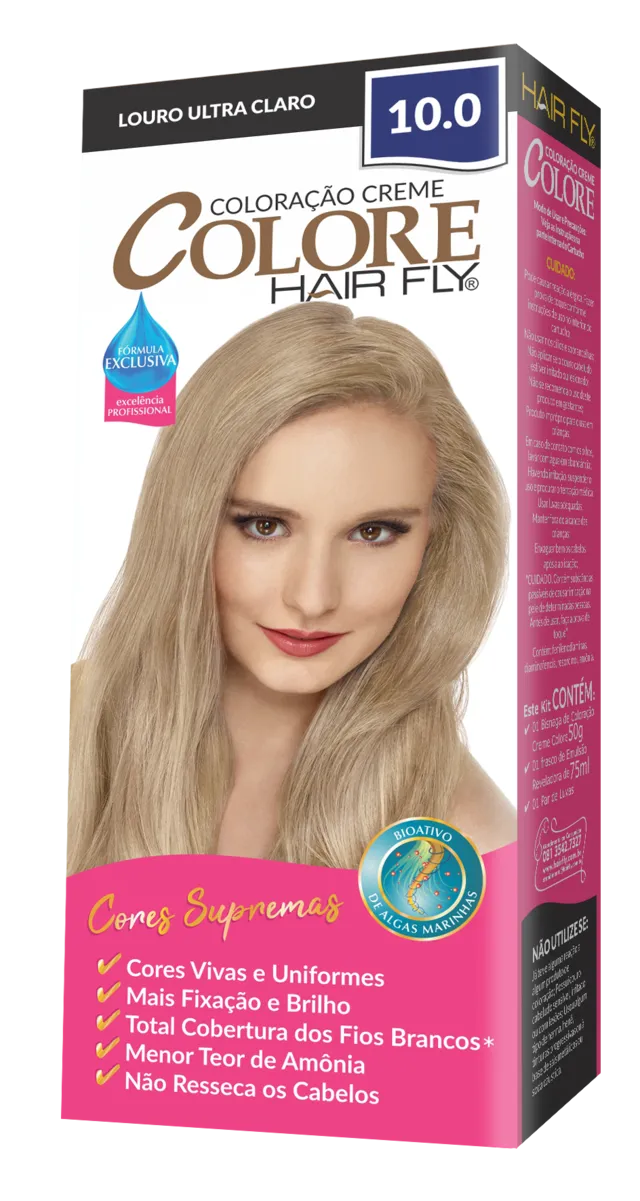 COLORACAO COLORE HAIR FLY 10.0 LOURO ULTRA CLARO