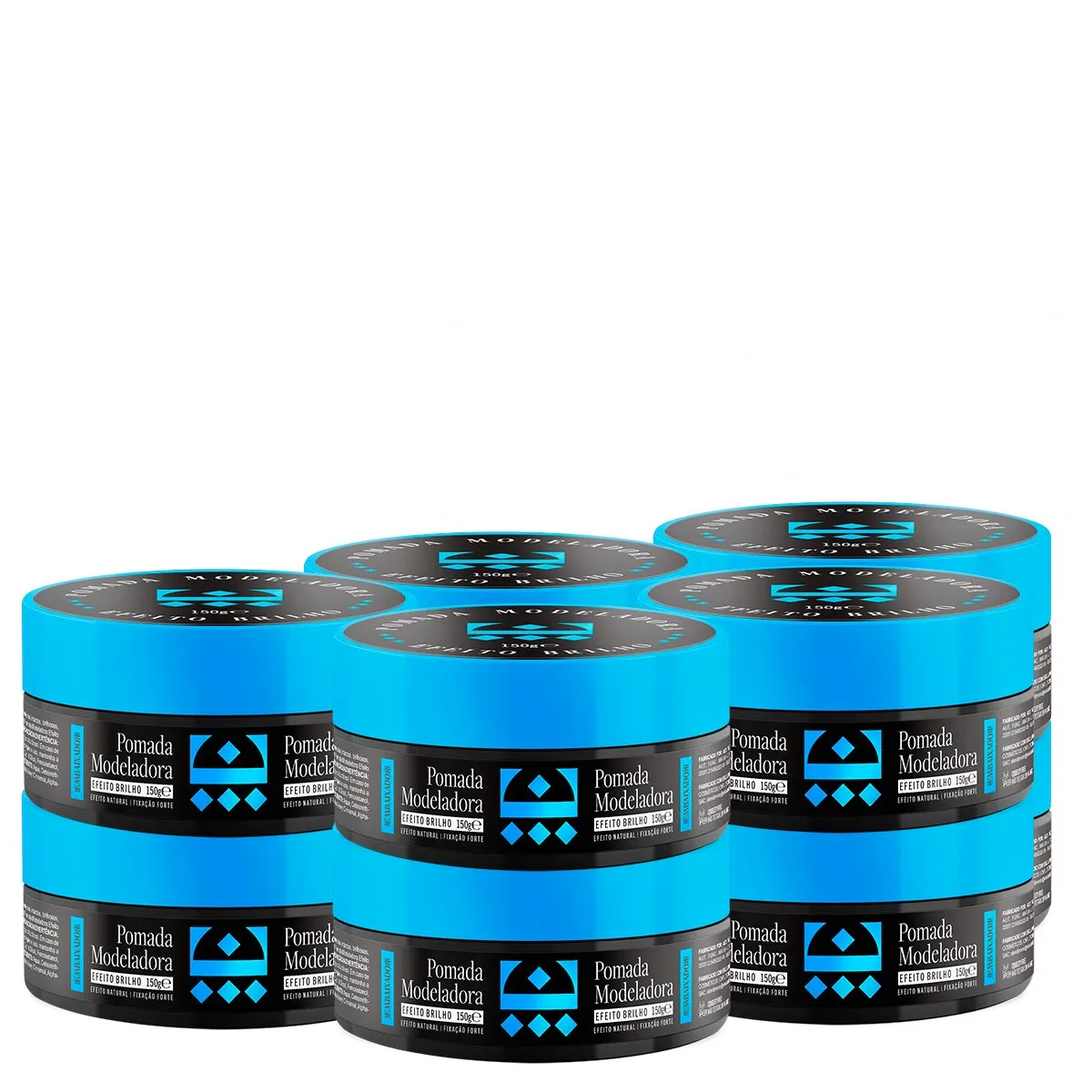 Kit 10 Pomada para Cabelo Efeito Brilho Embaixador 150g