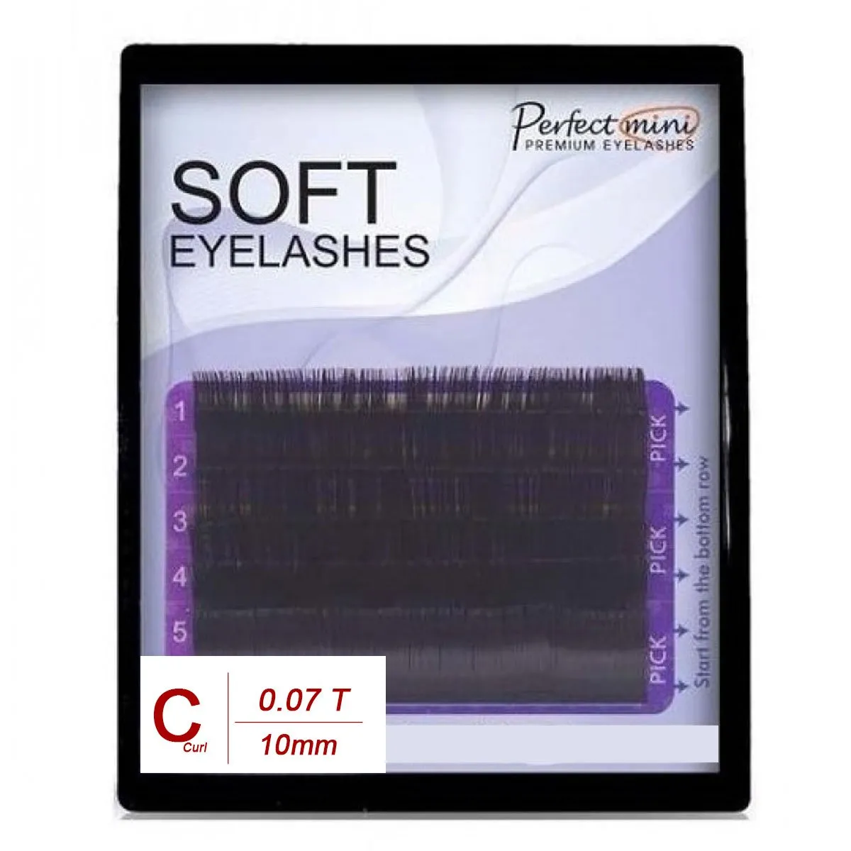 Cílios Soft Para Volume Russo Fios de Seda Curvatura C 6 Linhas 10mm