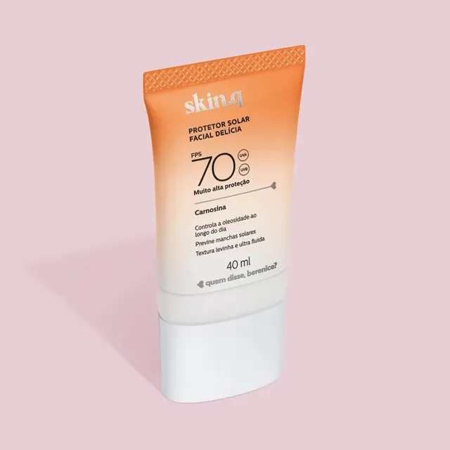 Protetor Solar Facial Delícia FPS 70 Skin.q Sem Cor 40ml Quem Disse, Berenice?