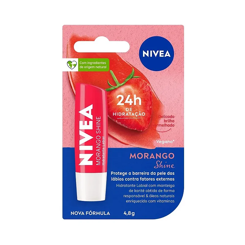 Protetor Labial Lip Care Morango FPS 8 4.8G Nivea
