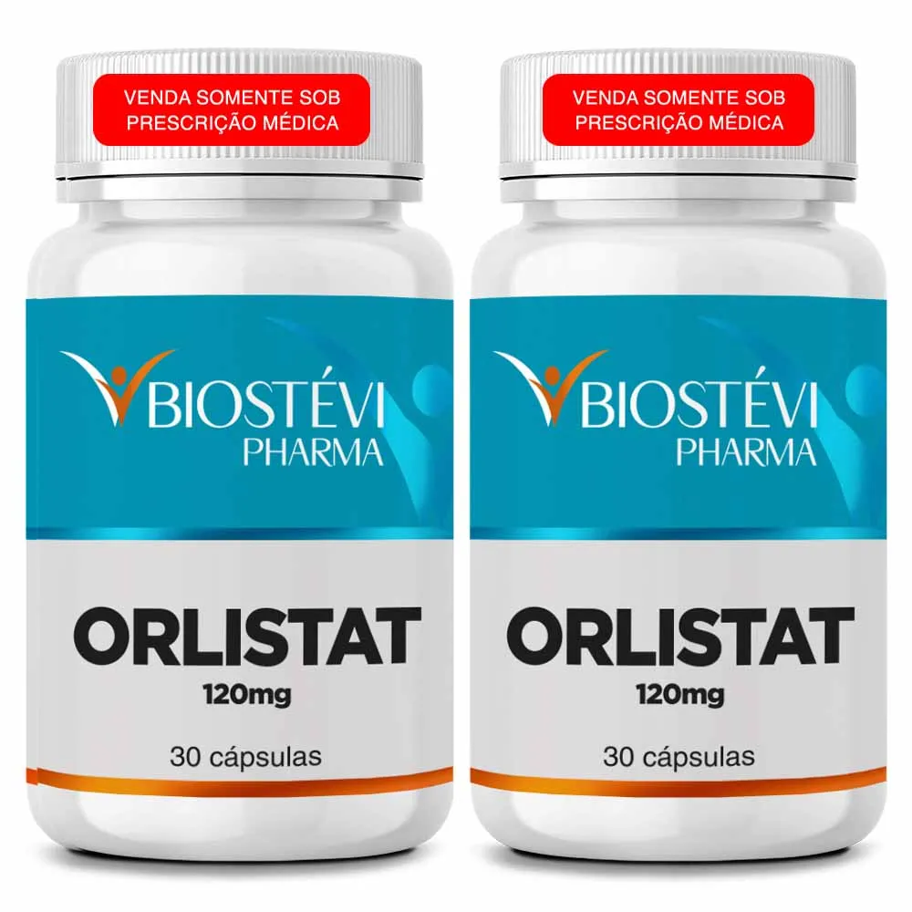 Kit 2 Potes Orlistate 120mg 30 Cápsulas