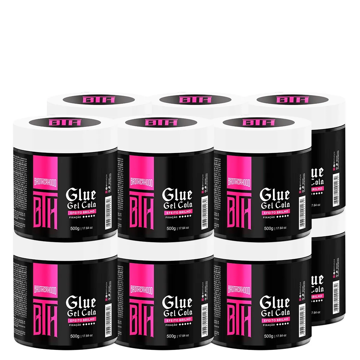 Kit 12 Gel Cola Incolor Glue BTH 500g