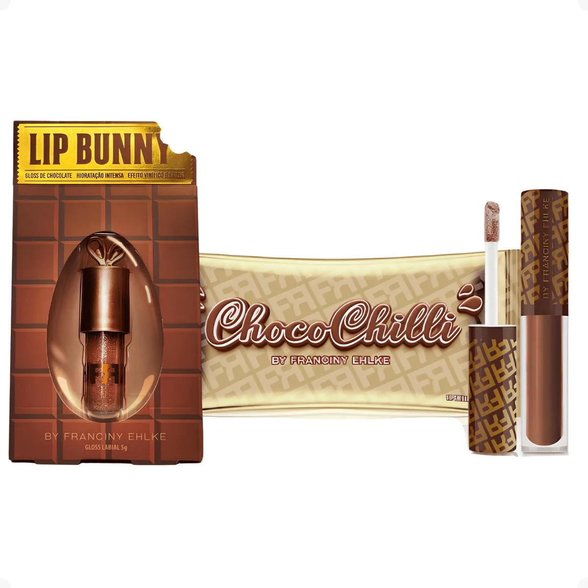 Kit Gloss Chocolate Lip Bunny e ChocoChilli Franciny Ehlke