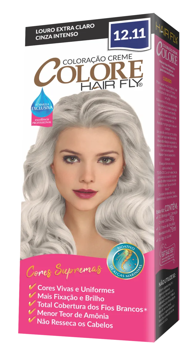 Coloração Creme Colore 12.11 - Louro Extra Claro Cinza Intenso
