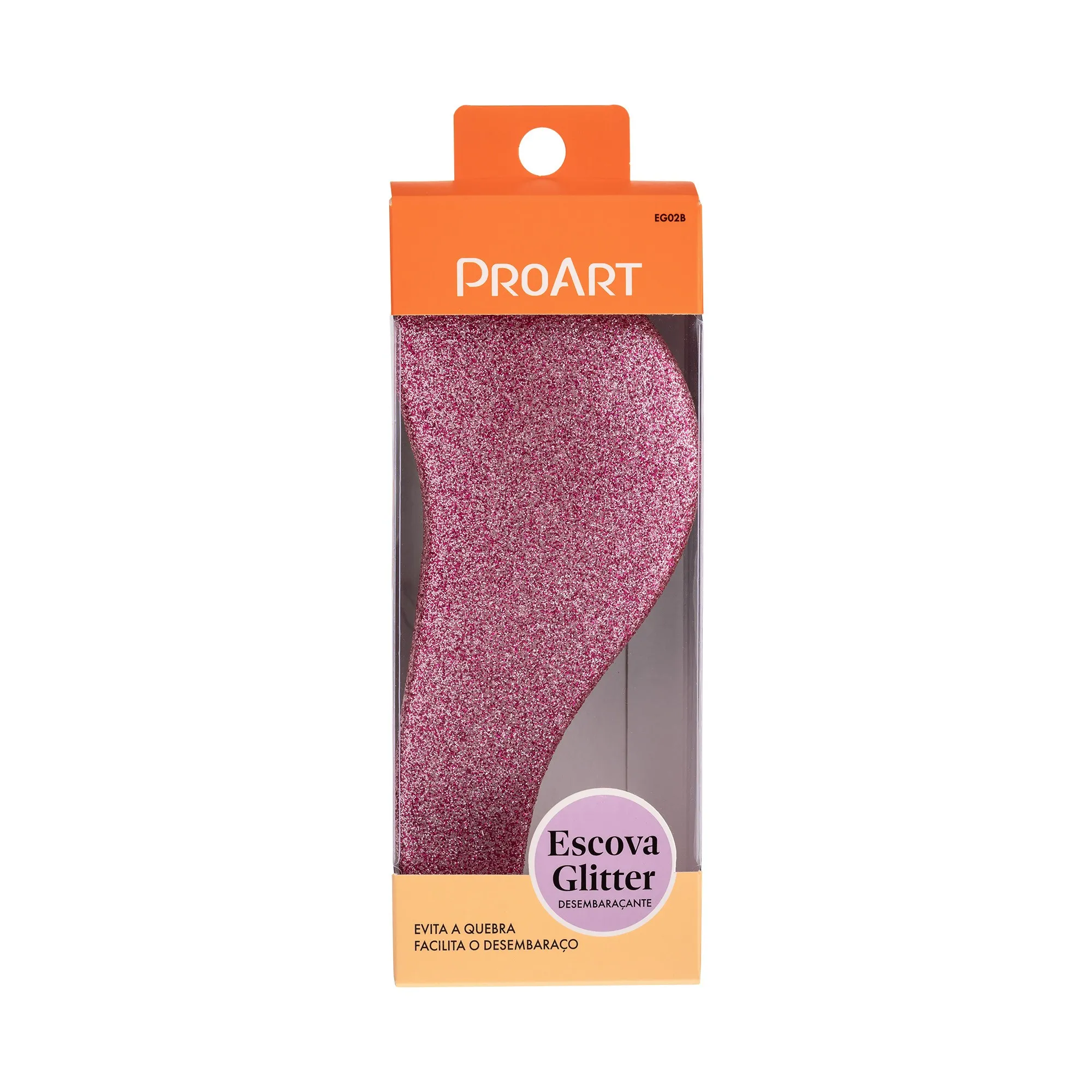 Escova Desembaraçante Rosa Glitter - Proart
