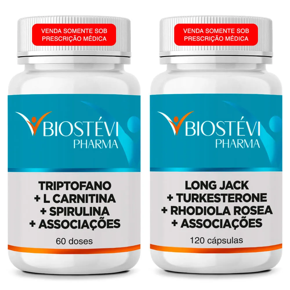 Kit Composto para Auxiliar a Produção Natural da Testosterona Endógena e Composto Auxiliar para reduzir apetite Triptofano + Associações