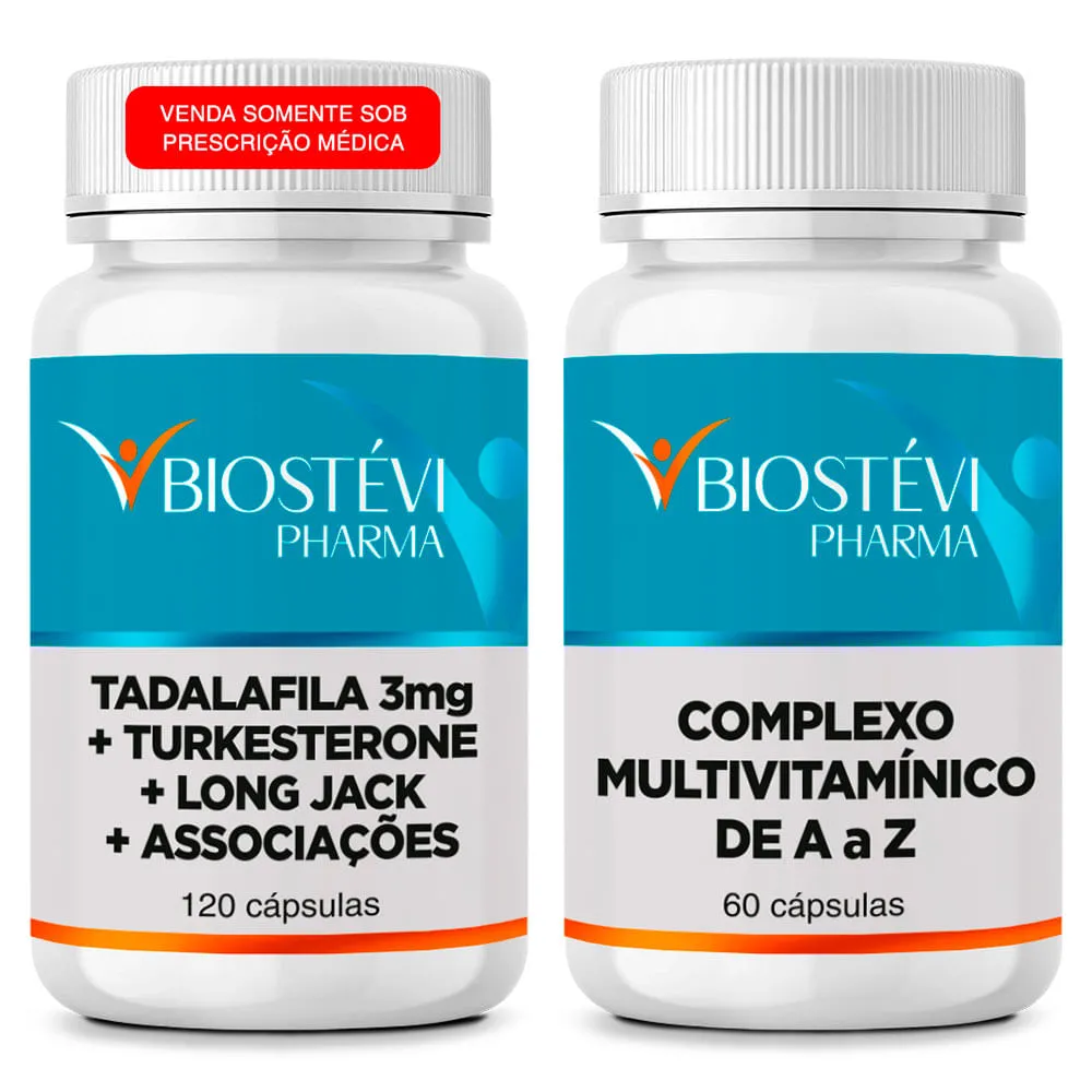 Kit Composto para Auxiliar a Produção Natural da Testosterona Endógena e Complexo Multivitamínico A-Z