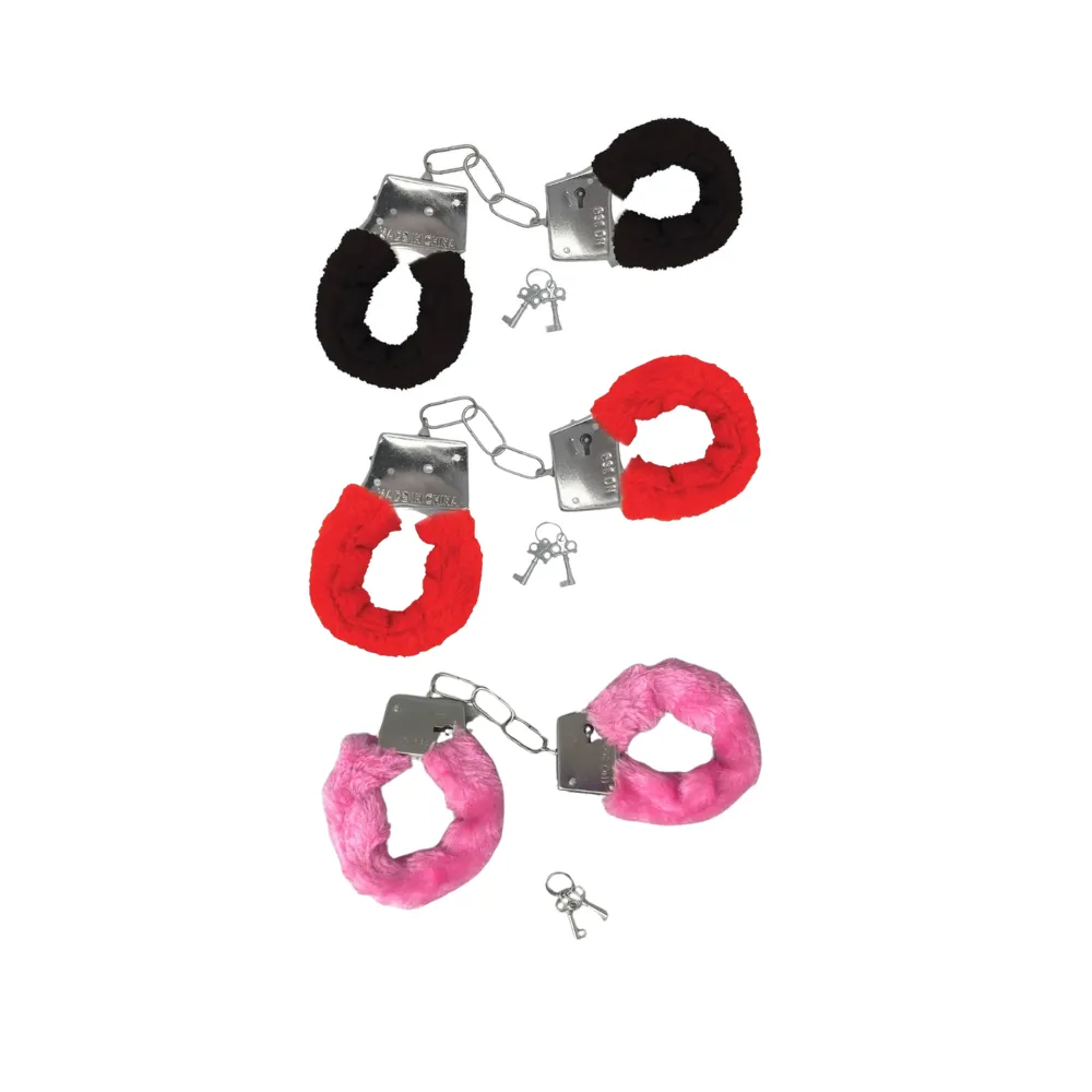 Algemas em Metal Cobertas com Capa de Pelúcia - Enjoy Love