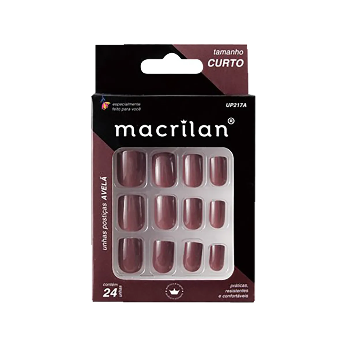 Unhas Postiças Curta Avelã UP217A - Macrilan