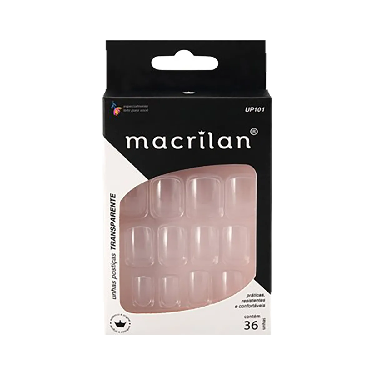 Unhas Postiças Transparente UP-101 - Macrilan