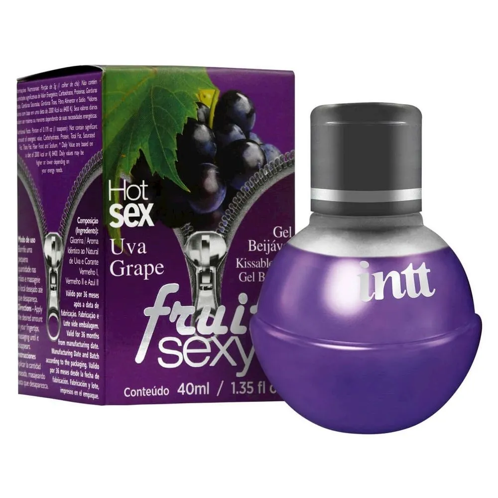 Gel Beijável Fruit Uva - Intt Cosméticos