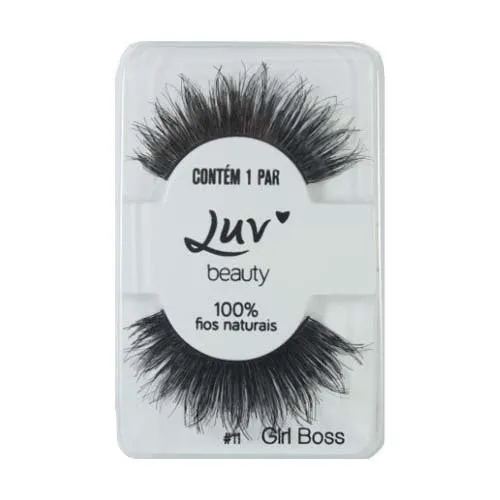 Cílios Postiços Naturais #11 Girl Boss - 3D - Luv Beauty