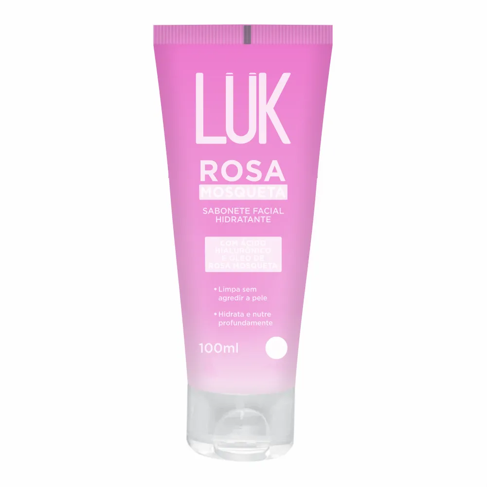 Sabonete Facial Rosa Mosqueta 100ml - Luk Makeup