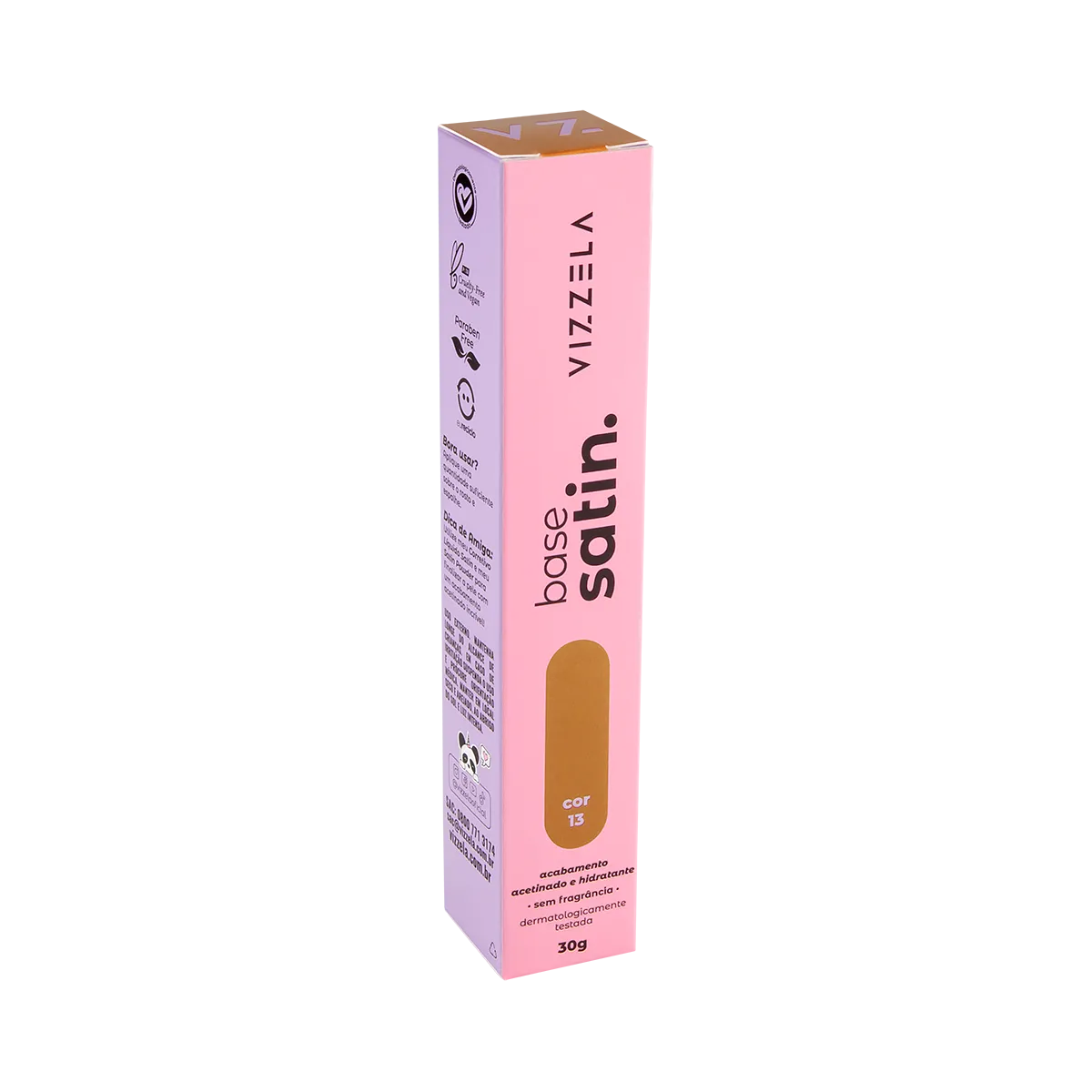 Base Líquida Satin Cor 13 - Vizzela