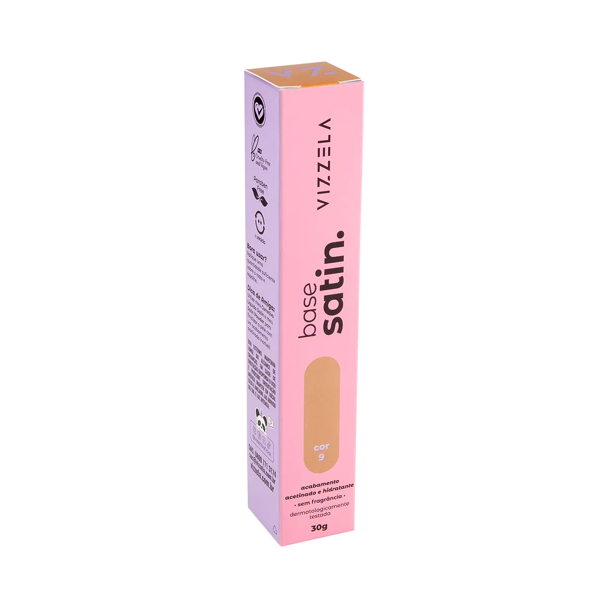 Base Líquida Satin Cor 09 - Vizzela