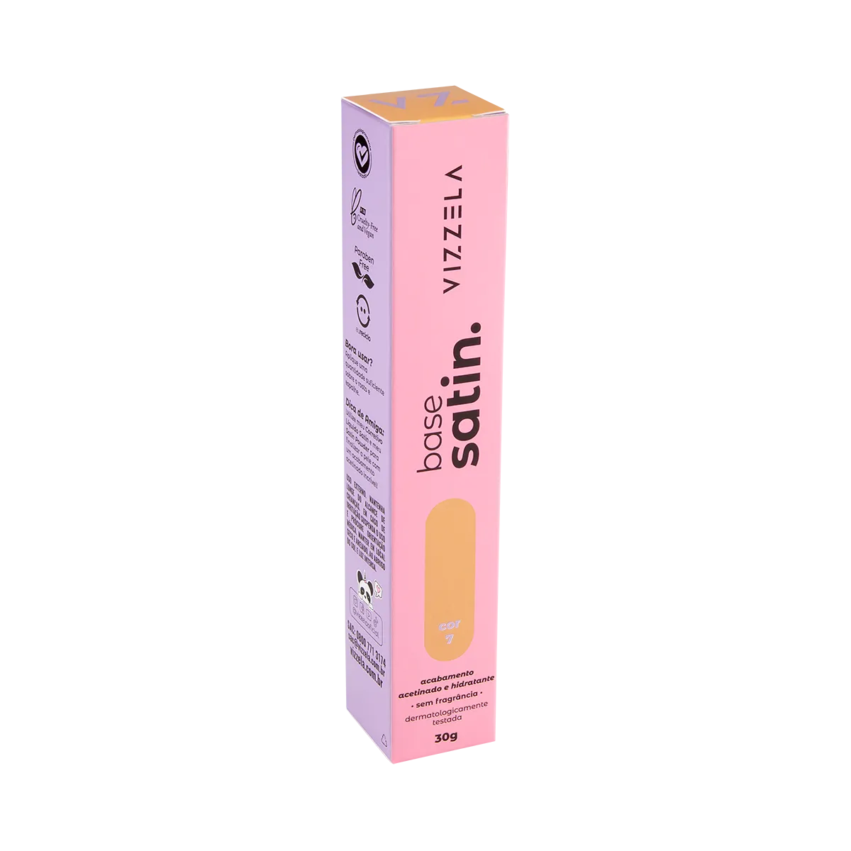 Base Líquida Satin Cor 07 - Vizzela